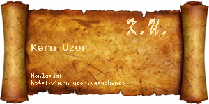 Kern Uzor névjegykártya
